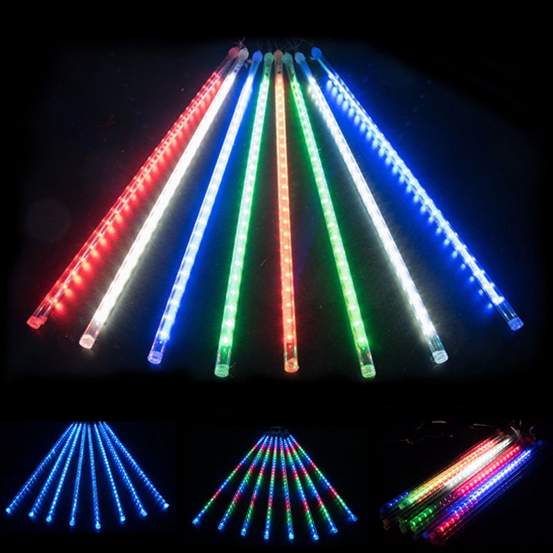 BỘ ĐÈN LED SAO BĂNG ĐỦ MÀU 8 ỐNG, MỖI ỐNG 50CM TRANG TRÍ - HIỆU ỨNG GIỌT NƯỚC