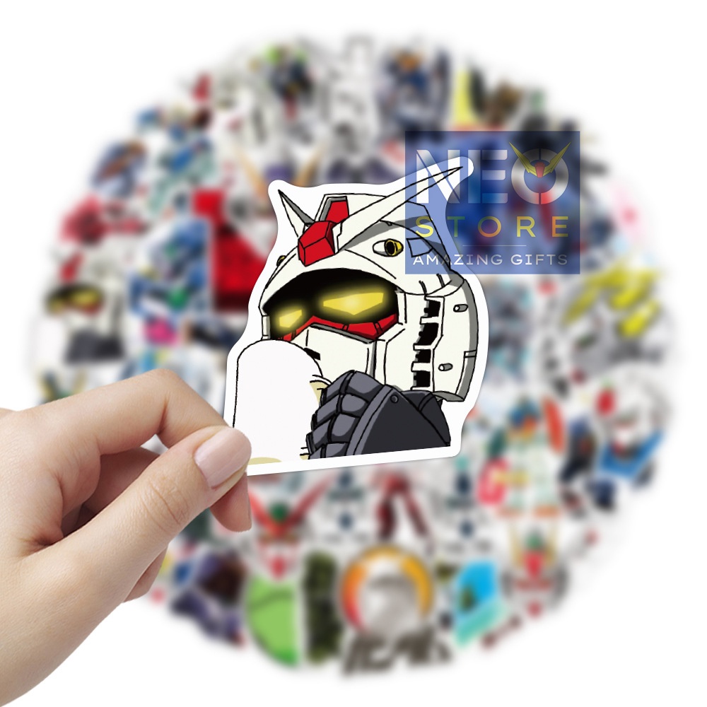 Miếng dán Sticker Anime Gundam (Gunpla) - In rõ ràng sắc nét khó tróc - NEO Store