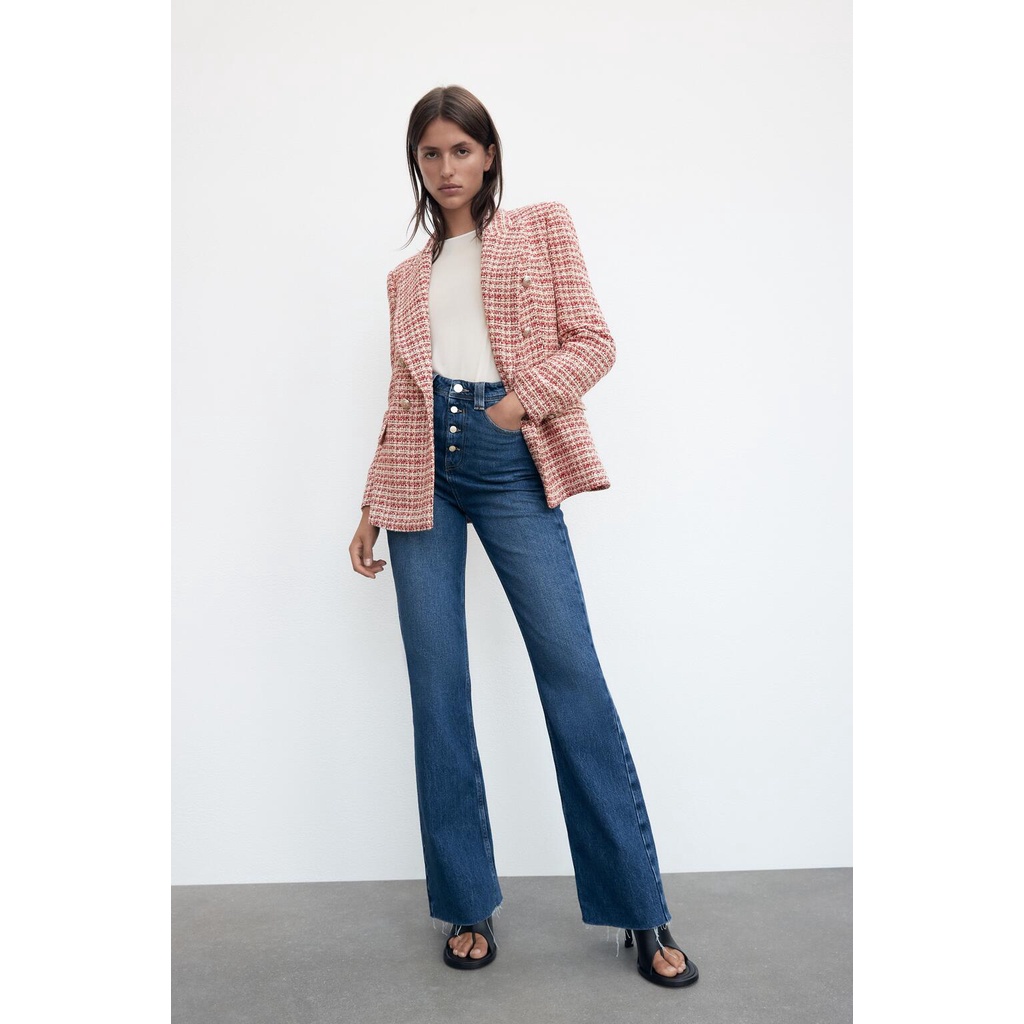 Áo Zara khoác dạ tweed cao cấp có 2 màu AK2MG93N10