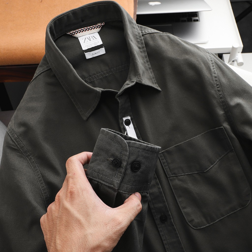 Áó sơ mi nam kaki Zara Hàng Việt nam xuất khẩu ASMKK1001 | BigBuy360 - bigbuy360.vn