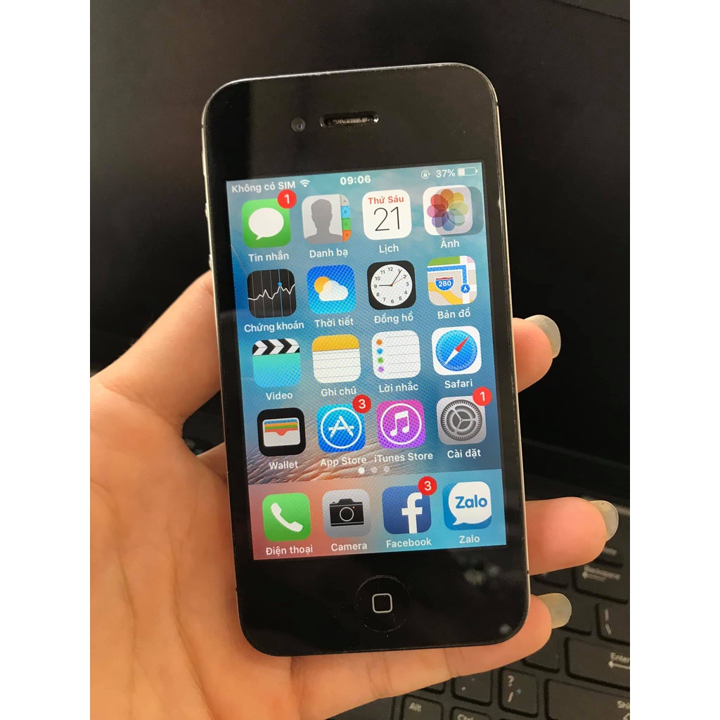 [Mã 2611DIENTU500K hoàn 7% đơn 300K] Điện thoại cũ i-phone 4 BH 3 tháng quốc tế ( dán sẵn cường lực và tặng cáp sạc ) | BigBuy360 - bigbuy360.vn