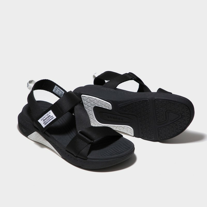 GIày dép Sandals Học Sinh - Đế đen quai đen