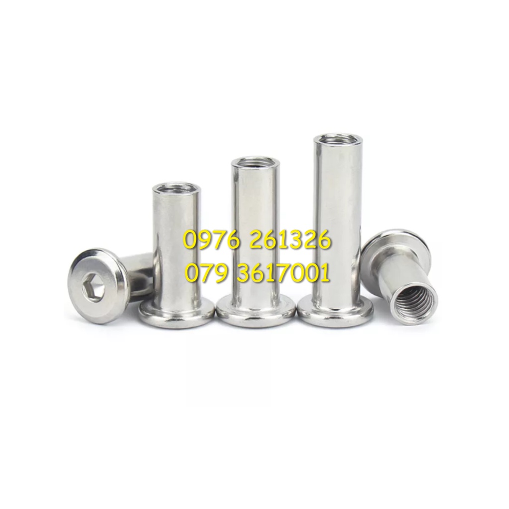 TÁN DÙ INOX 304_ĐAI ỐC DÙ INOX 304_ECU DÙ INOX 304_M6 VÀ M8 _BỊCH 10 CON