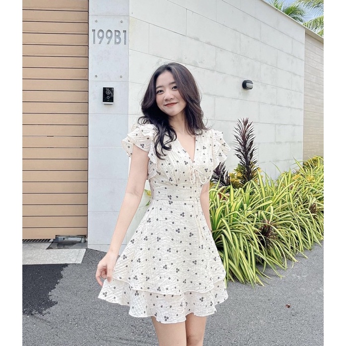 Váy Hoa Vân Tơ Cánh Tiên