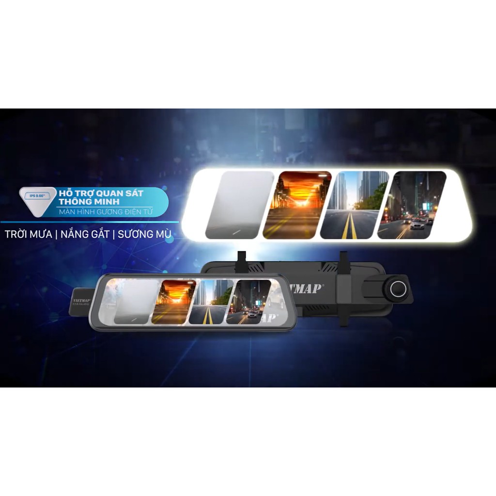 Camera hành trình Vietmap G39 màn hình gương điện tử thông minh kiêm gương chiếu hậu