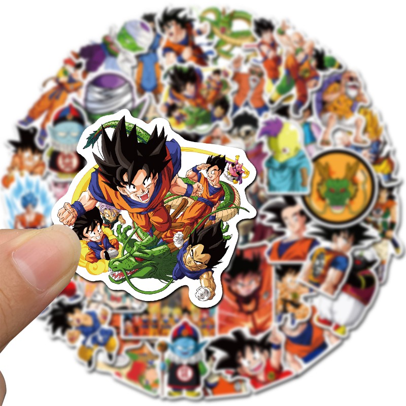 Set 50 Miếng Dán Chống Thấm Nước Hình Nhân Vật Phim Hoạt Hình Dragon Ball