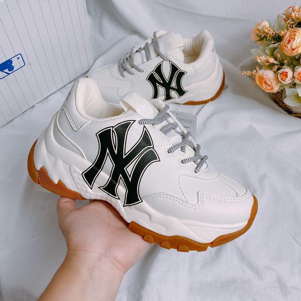 [CHÍNH HÃNG] Giày thể thao Sneaker MLB Bigball Chunky New York Đế Gum logo NY Đen