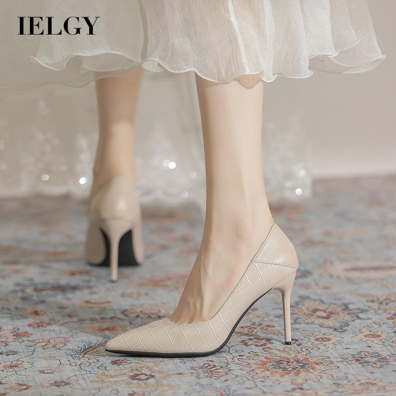 Giày cao gót Ielgy họa tiết vân đá phong cách Hàn Quốc