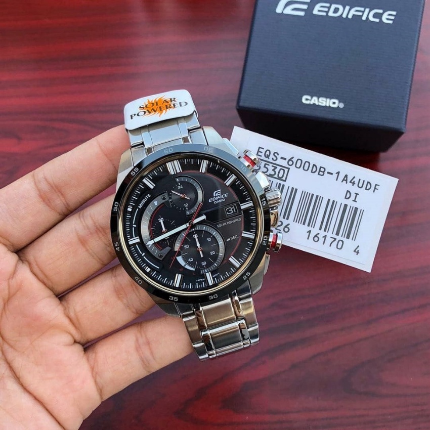 Đồng hồ nam điện tử đeo tay chống nước thời trang , CA$IO EDIFICE EQS600 -1AV size 44mm fullbox