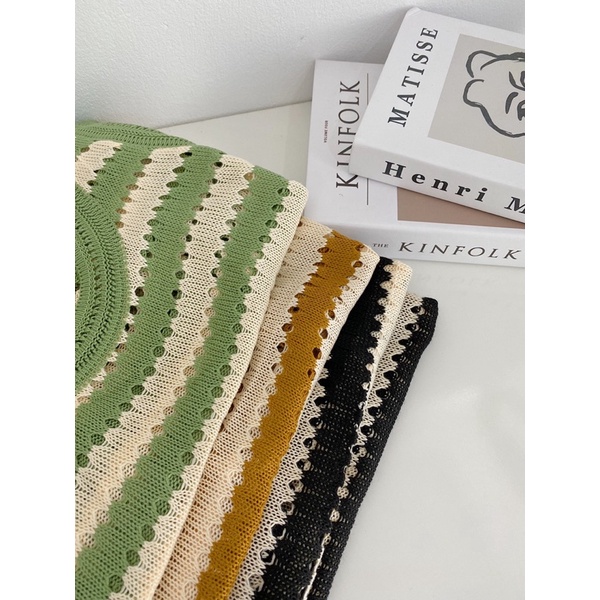 Áo Tanktop len kẻ ngang