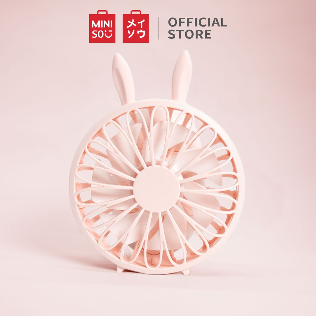 Quạt cầm tay mini dễ thương làm mát dịp ngoài trời/ văn phòng/ du lịch Miniso | BigBuy360 - bigbuy360.vn