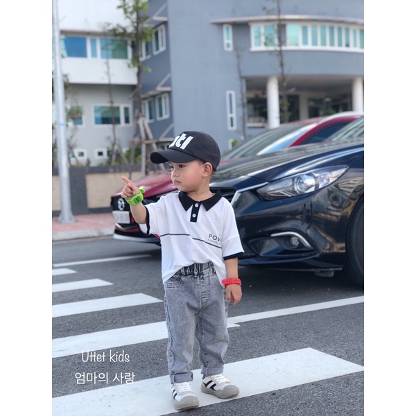 ÁO THUN CỔ POLO CHO BÉ GÁI VÀ BÉ TRAI 235 SIZE 80 ĐẾN 120