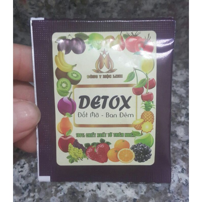 Detox thải mỡ ban đêm Detox Mộc Linh X3 gói 5v lẻ