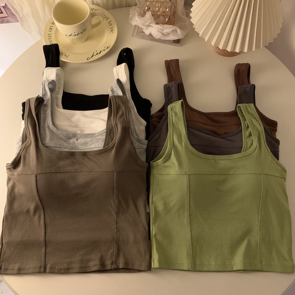 Áo Hai Dây Cổ Vuông Thiết Kế Đơn Giản Thời Trang