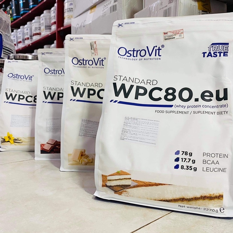 Ostrovit Standard WPC80 Whey Protein Concentrate  75 Lần Dùng - Sữa Tăng Cơ, Phát Triển Cơ, Bổ Sung Protein