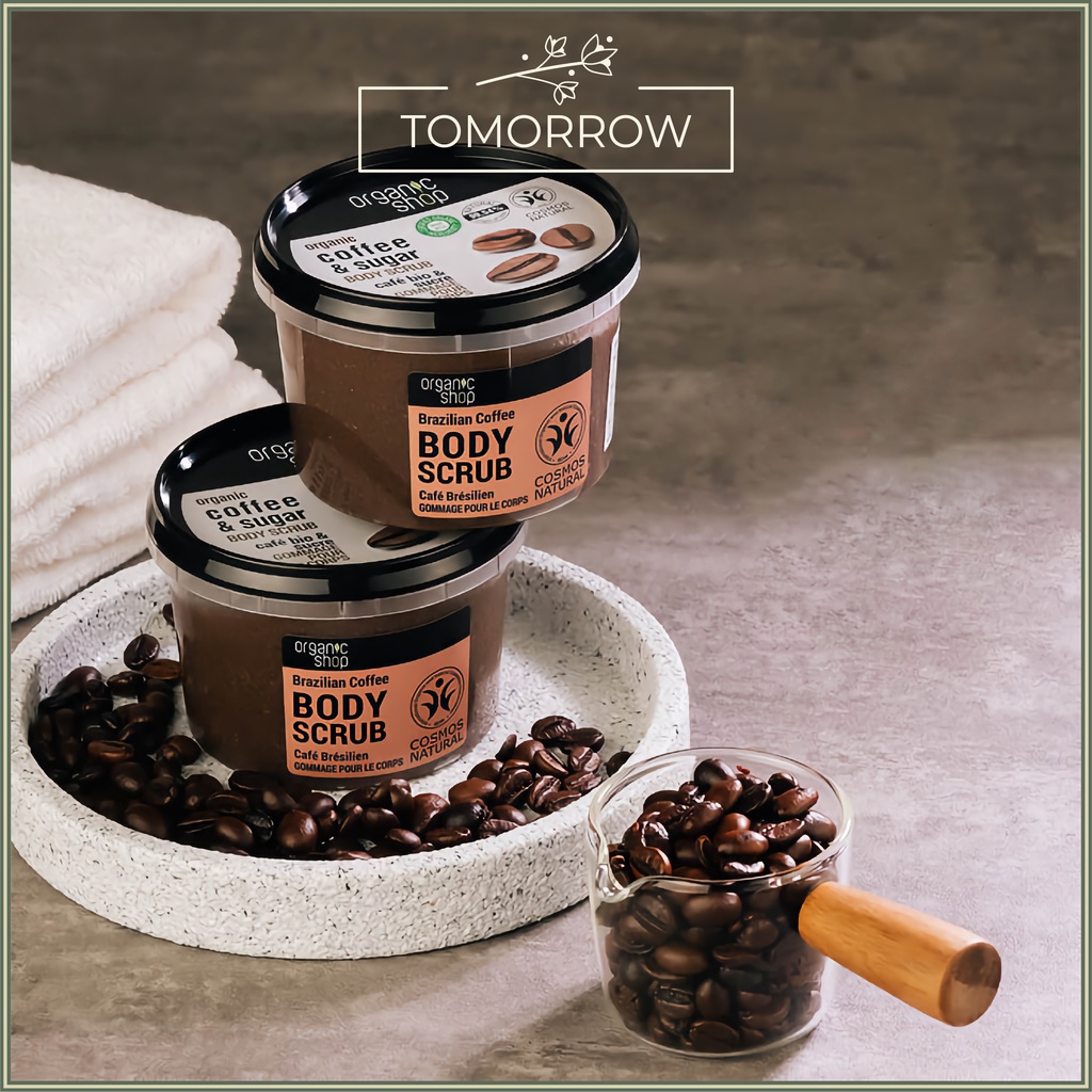 Tẩy Da Chết Cà Phê Tẩy Da Chết Body Tẩy tế Bào Chết Toàn Thân Organic Shop Coffee Làm Sạch Da Dưỡng Trắng 250ml