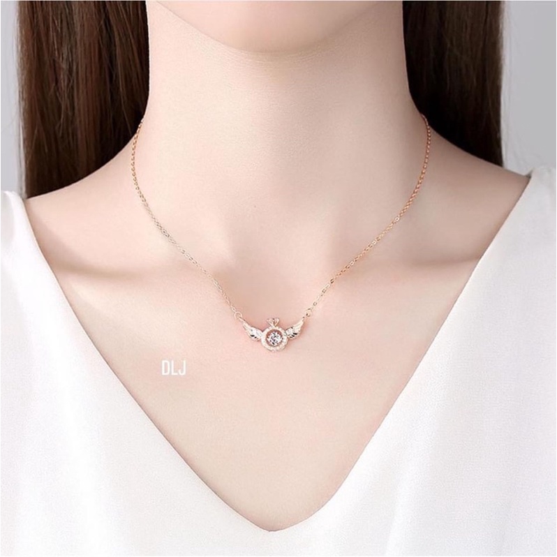 Dây chuyền Bạc liền mặt, dây thiên thần mẫu mới siêu Hot. Hàng làm kĩ dày dặn bóng đẹp long lanh Mainomi Shop Bạc Xinh