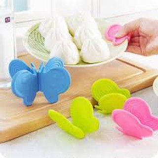 Vỉ 2 miếng bắc nồi silicon hình cánh bướm