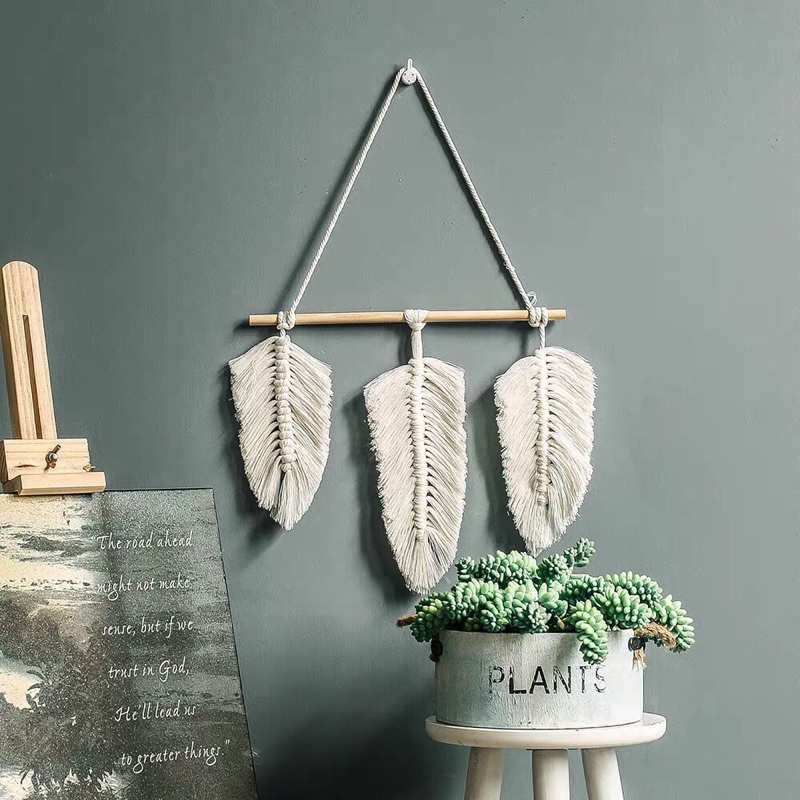 Rèm lá Macrame tết thủ công phong cách Bắc Âu đạo cụ chụp ảnh