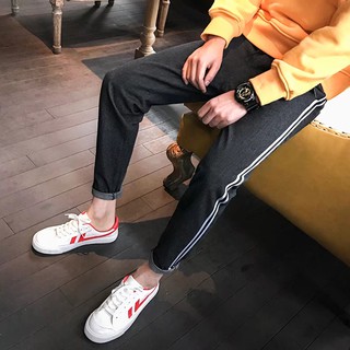 [aobonamdep.ross] QUẦN JEANS VIỀN SỌC ADIDAS #K01