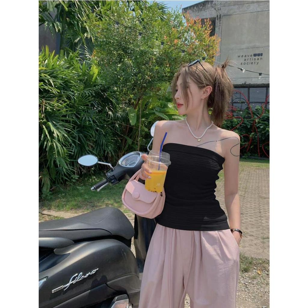 Áo Sweater Sát Nách Dáng Ôm Thiết Kế Quyến Rũ Cho Nữ