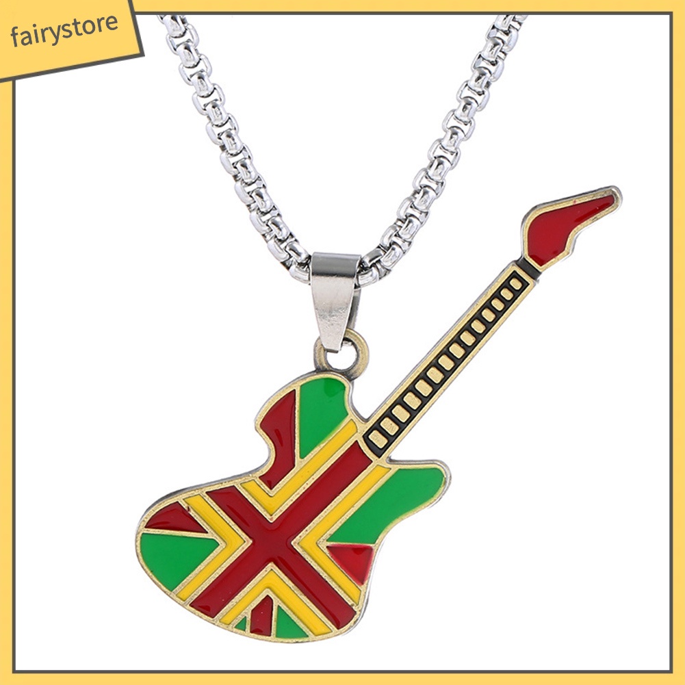 Dây Chuyền Thép Không Gỉ Mặt Hình Đàn Guitar Thời Trang