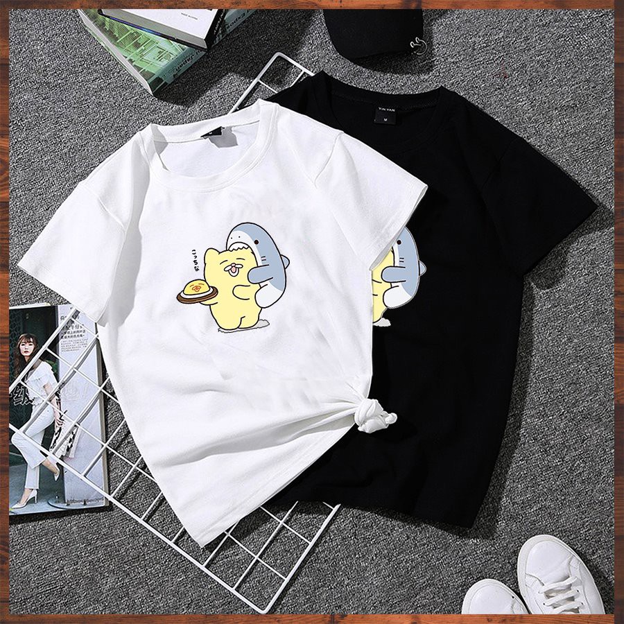 Áo thun tay lỡ nữ form rộng họa tiết dễ thương vải dày mịn 20NU1157