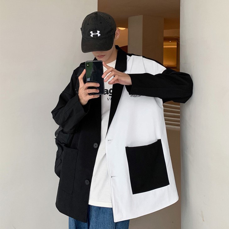 Áo Khoác Blazer, Vest Nam Phối Màu Unisex, Xu Hướng 2022