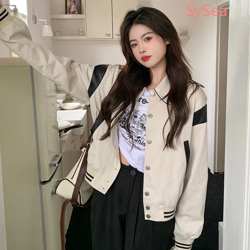 Áo Khoác Bóng Chày Phong Cách Retro Thời Trang Mùa Thu Cho Nữ