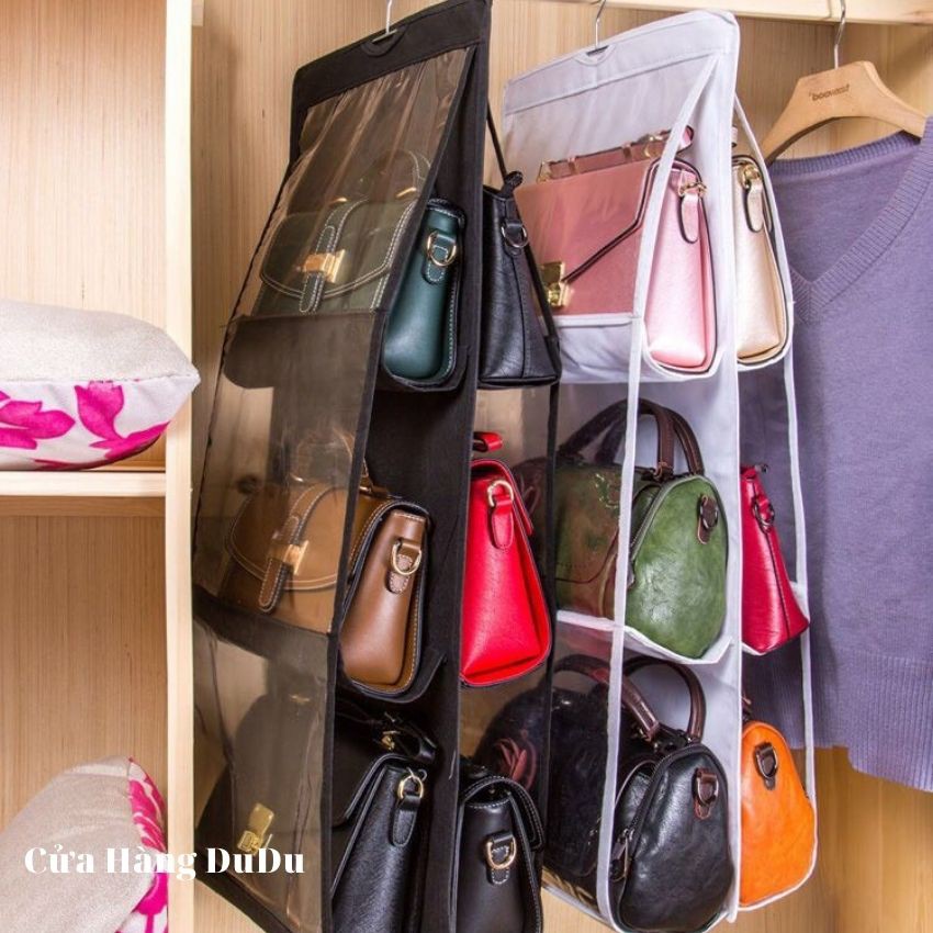 🌻 Túi Treo Giỏ Xách  Giá Treo Túi Xách 6 Ngăn 3 Tầng Cao Cấp Chống Bụi NC5016 🌻