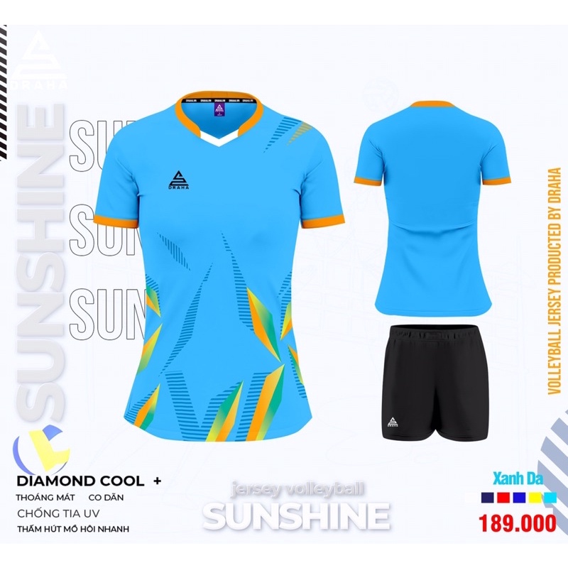 Bộ NỮ/ Bộ quần áo bóng chuyền nữ mẫu mới sunshine kèm hình thật.