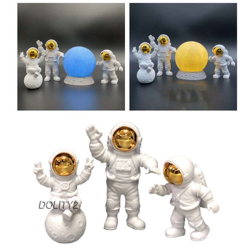 Modern Astronaut Figurines Spaceman Statue Handmade Shelf Collectible Decor