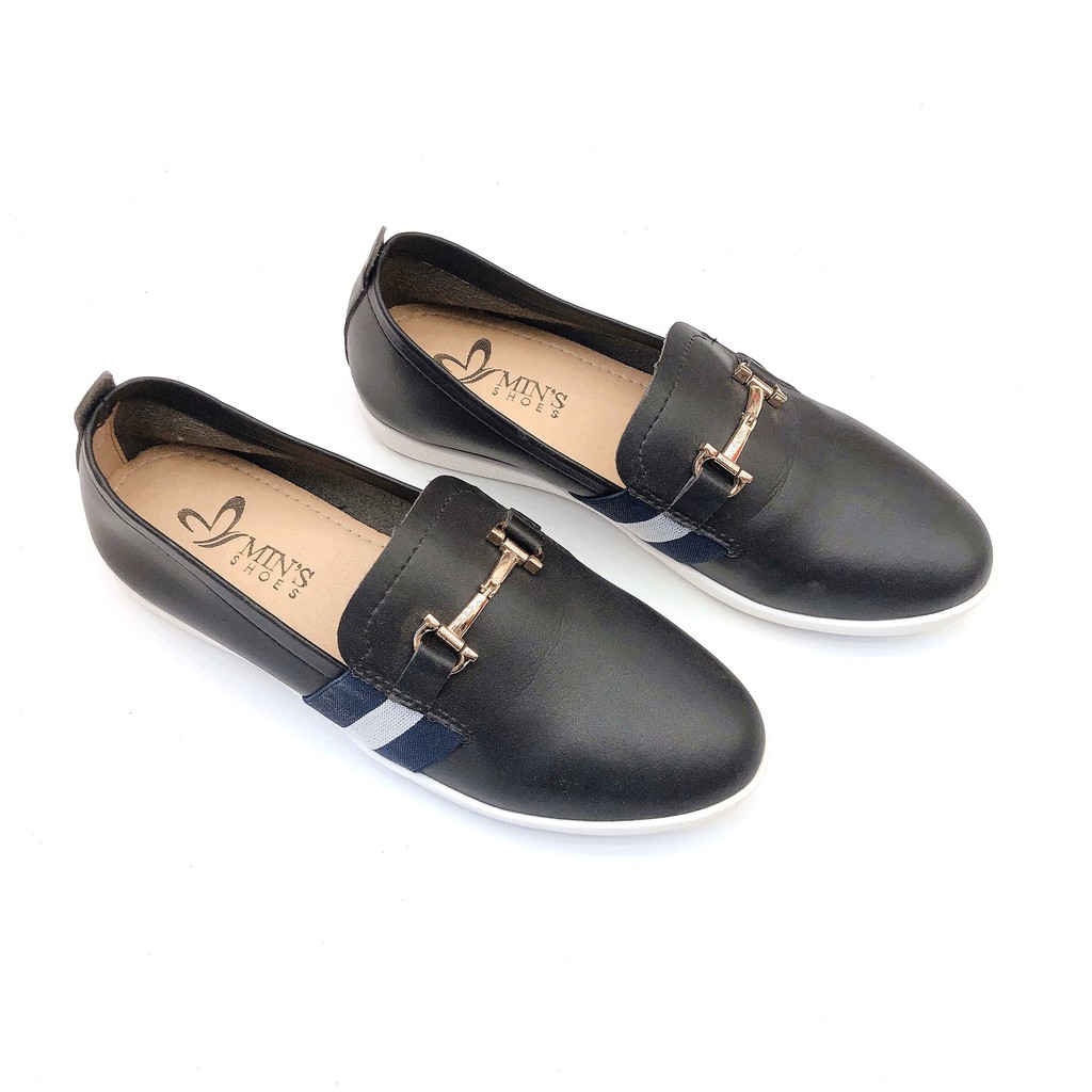 Min's Shoes - Giày Lười Da Thật GL63 Trắng