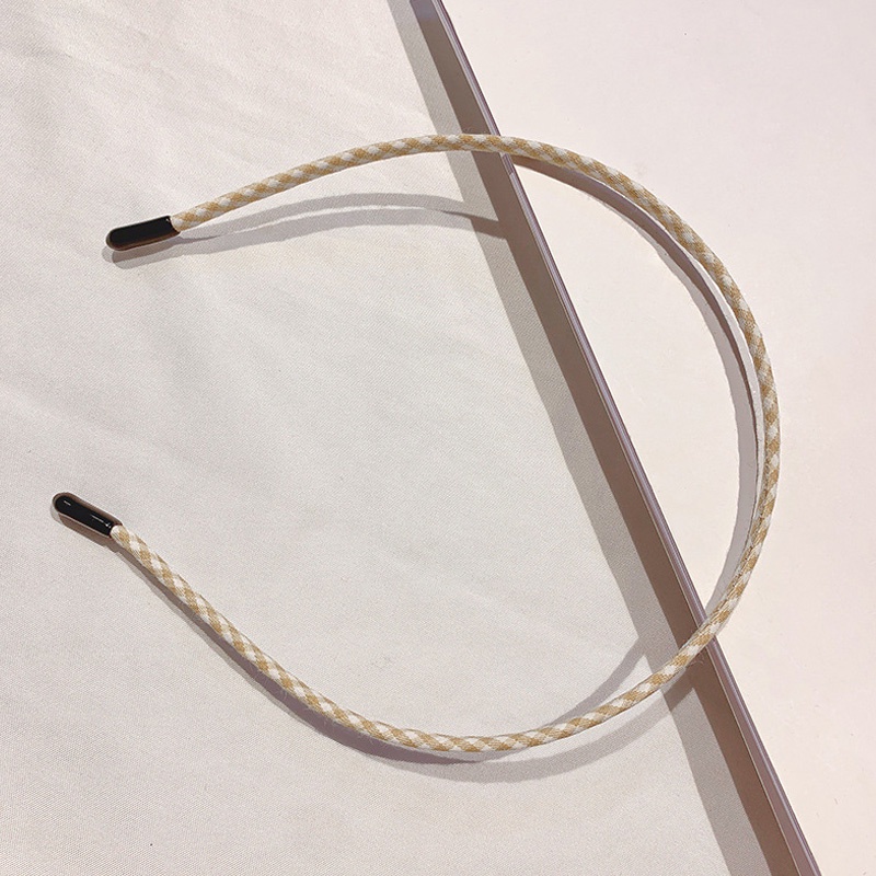 Cài tóc họa tiết sọc caro màu sắc ngọt ngào đơn giản cho nữ