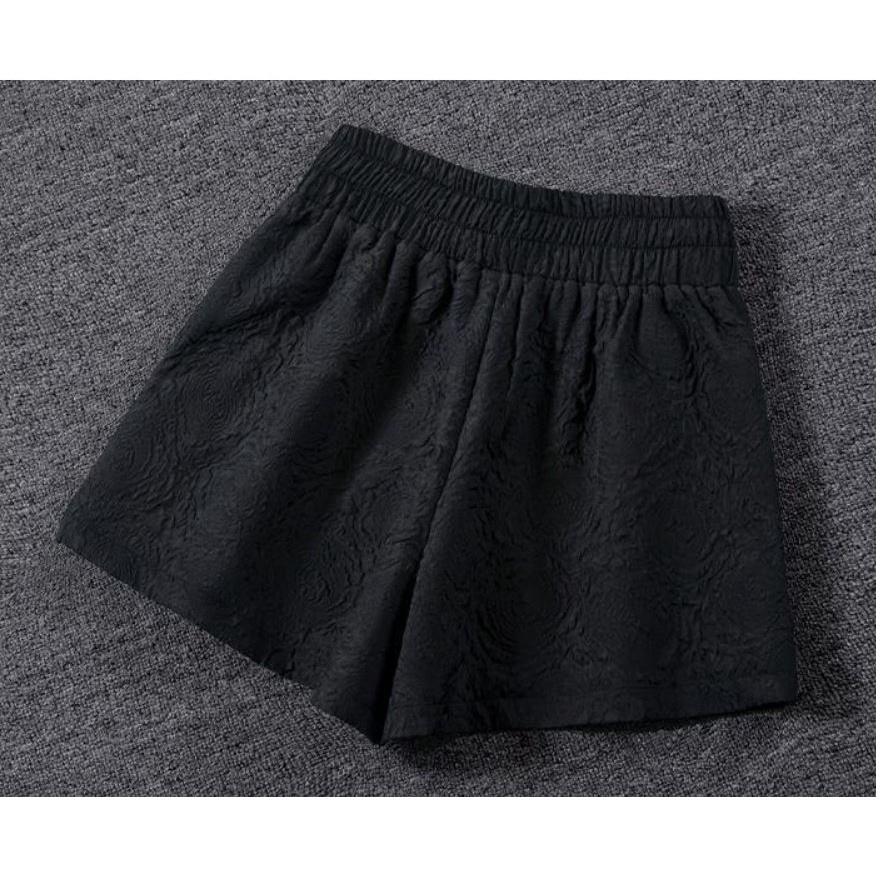 [HCM]Quần Short Nữ Vải Xốp Cao Cấp Phồng Tự Nhiên Hoạ Tiết Dập Nổi Cá Tính
