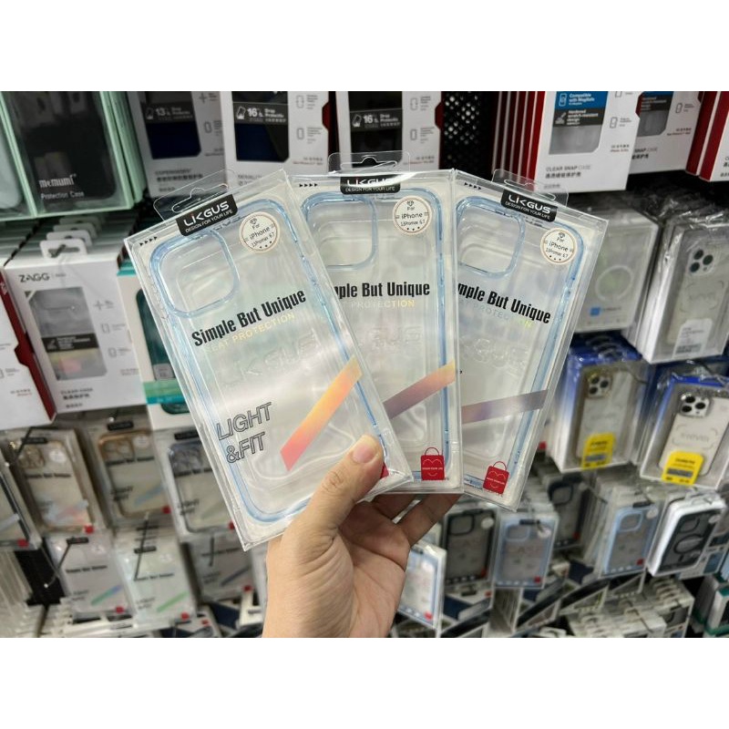 ( mẫu mới) Ốp lưng Likgus lưng trong viền màu iphone 14 pro max ,14 pro ,14 plus , 14 ,13 pro max ,13 pro , 13 bảo vệ m