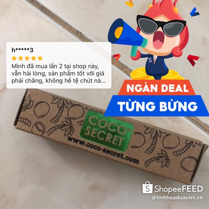 [Son cho mẹ bầu] SON DỪA Coco secret dưỡng ẩm không màu