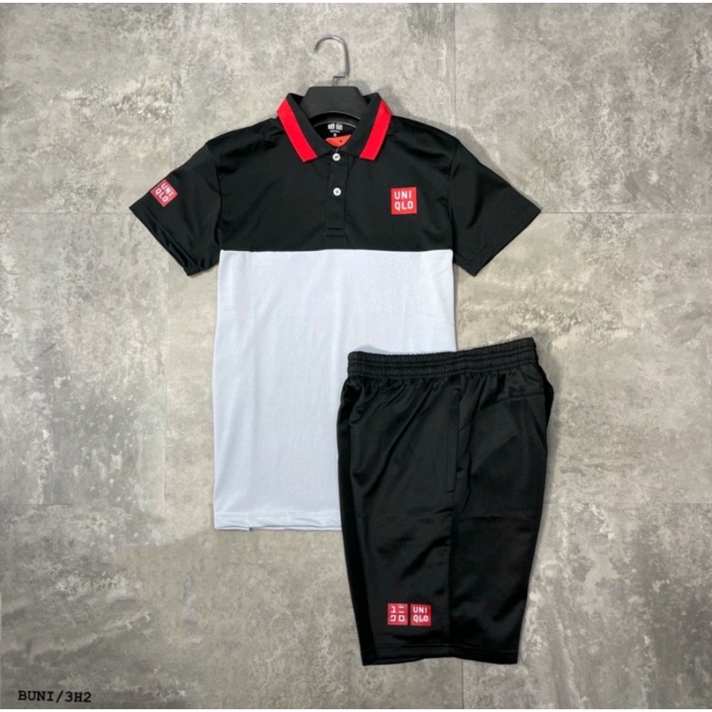 Bộ Thun Nam Có cổ UNIQLO Hàng cao cấp. UNIQLO Men's Sports Set High-quality goods