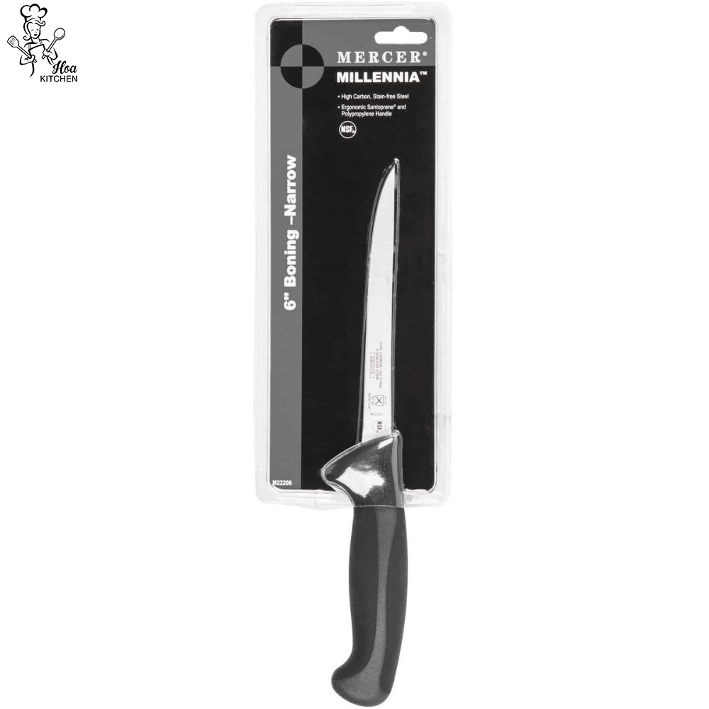 Dao Lọc Thịt, Róc Xương Lưỡi Cứng Dẻo Bản Hẹp Dài 152 Mm Thép Nhật Cao Cấp Mercer USA