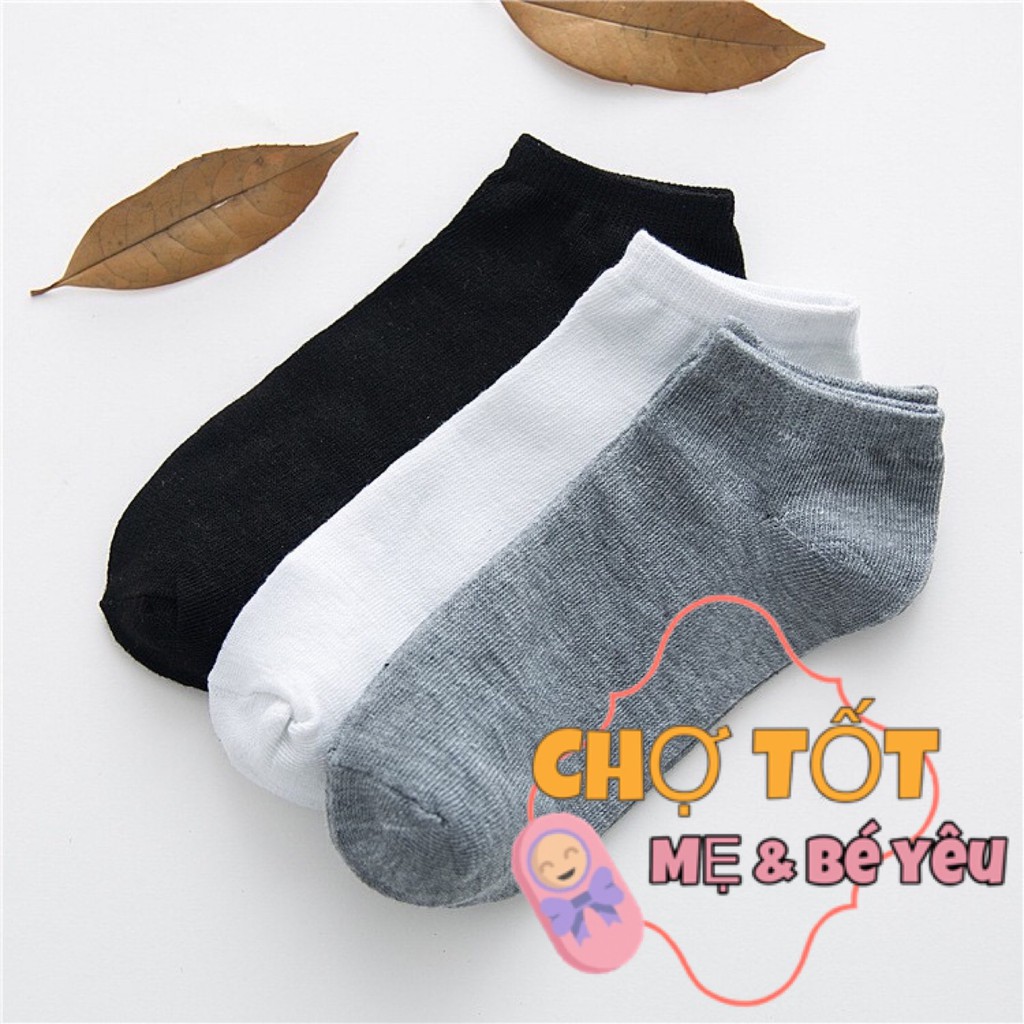 Vớ Tất Nam Nữ Nhật Cotton 100% Ba Màu Cơ Bản (MỎNG MÁT)