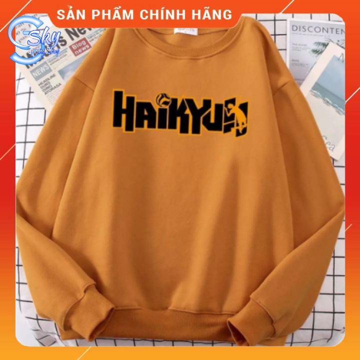 ÁO SWEATER UNISEX NAM NỮ  FORM RỘNG, CHẤT NỈ BÔNG DÀY DẶN CAO CẤP in HAIKYUN