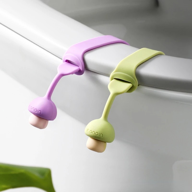 Dụng Cụ Nhấc Nắp Bồn Cầu Bằng Silicone Hình Nấm Sáng Tạo Chống Bẩn / Chống Bẩn Màu Kẹo
