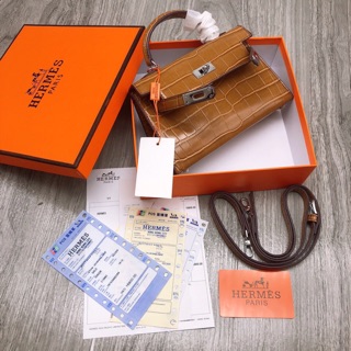 Túi hm da rắn size 19cm fullbox