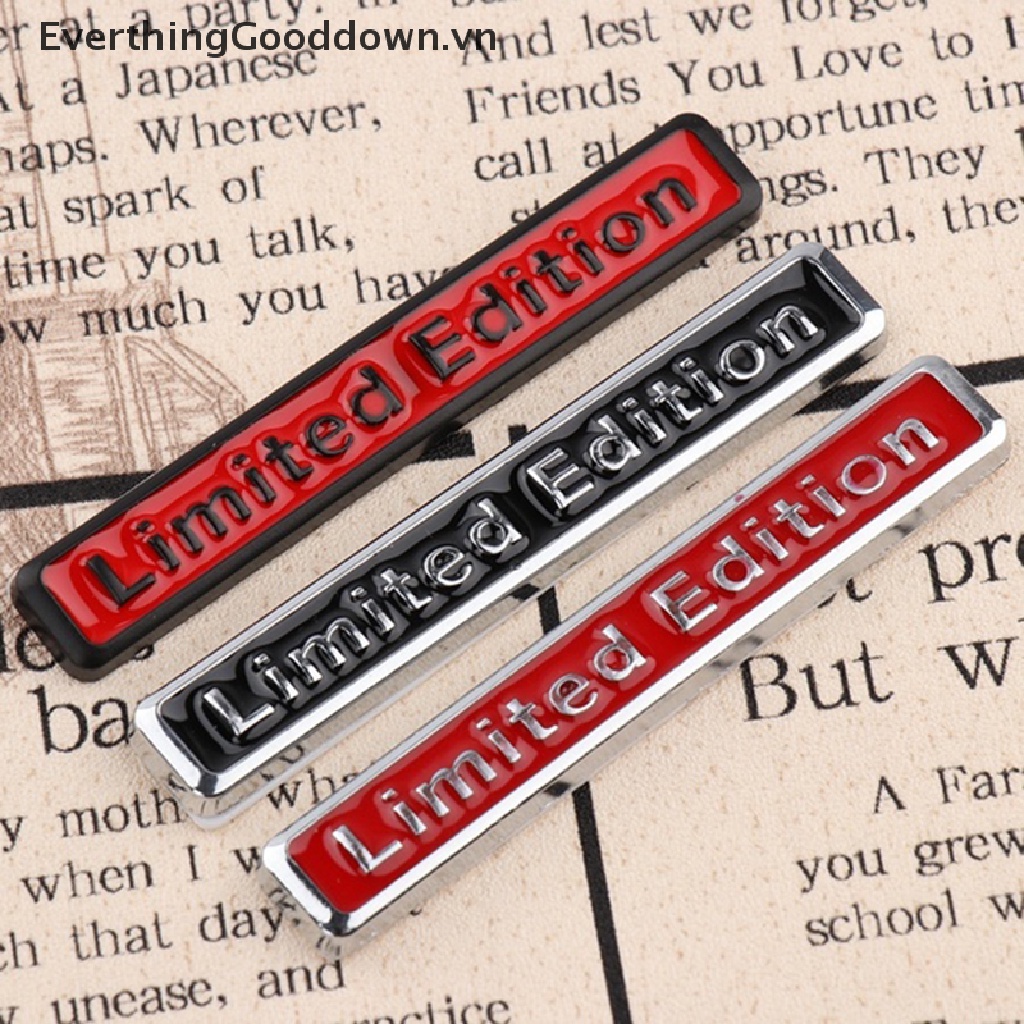 Đề Can 3D Bằng Kim Loại Mạ Crom Phiên Bản Giới Hạn Trang Trí Xe Hơi / Mô Tô