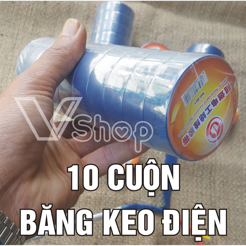 Băng keo thợ điện, băng dính cách điện. gói, 10 cuộn