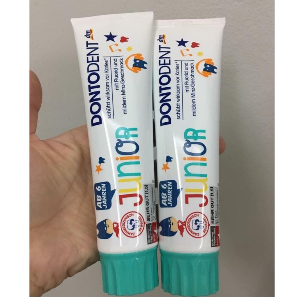 Kem đánh răng trẻ em Dontodent Junior 100ml - Hàng chuẩn Đức