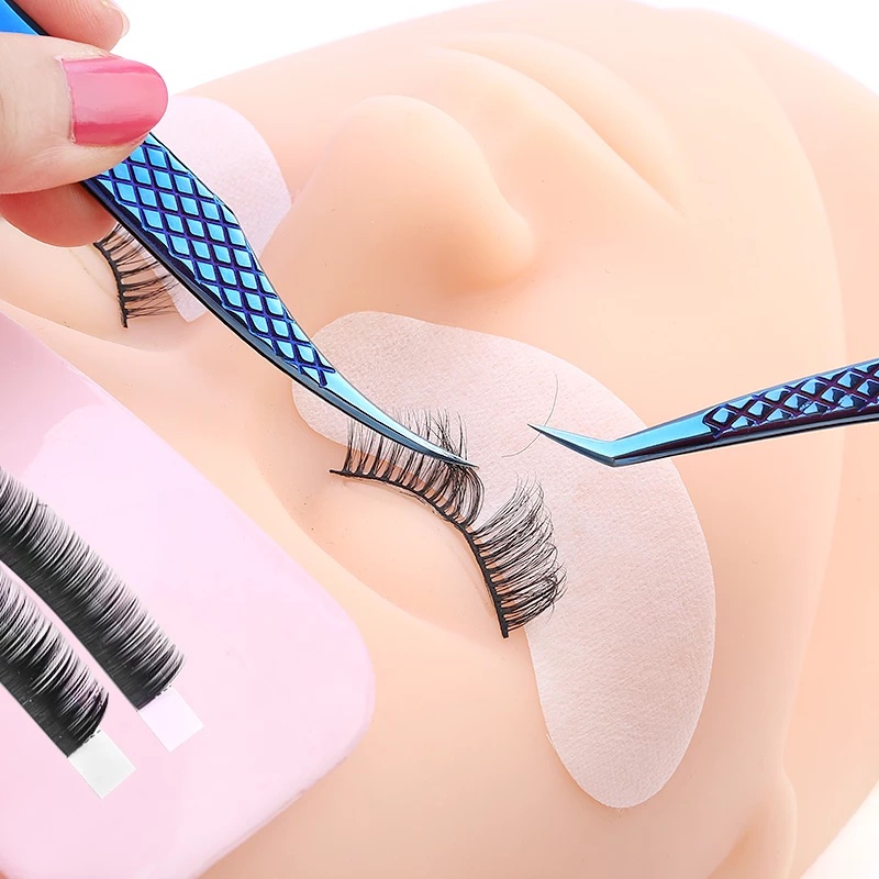 Lông mi thép không gỉ chuyên nghiệp để mở rộng lông mi vàng được trang trí với lông mày tĩnh điện kéo dài lông mi