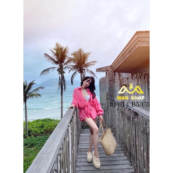 Set bộ đũi trắng dài tay quần short