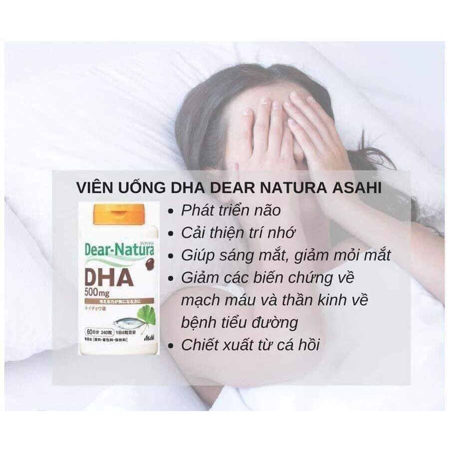 [240 viên] Lọ DHA 60 ngày sd Dear-natura Nội địa Nhật Bản