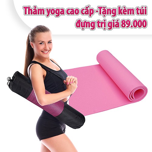 CHAIRS19 Thảm tập yoga siêu bền loại dày 6mm TPE tặng túi đựng thảm